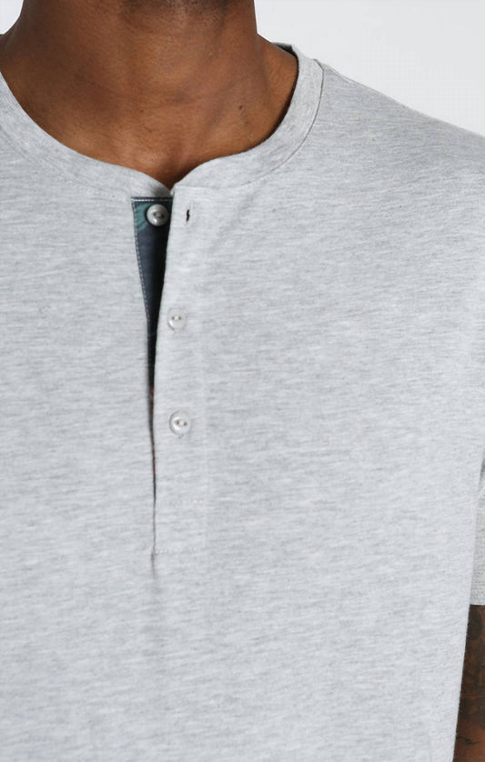 Jachs New York - Stretch Poly Viscose Short Sleeve Henley Tee