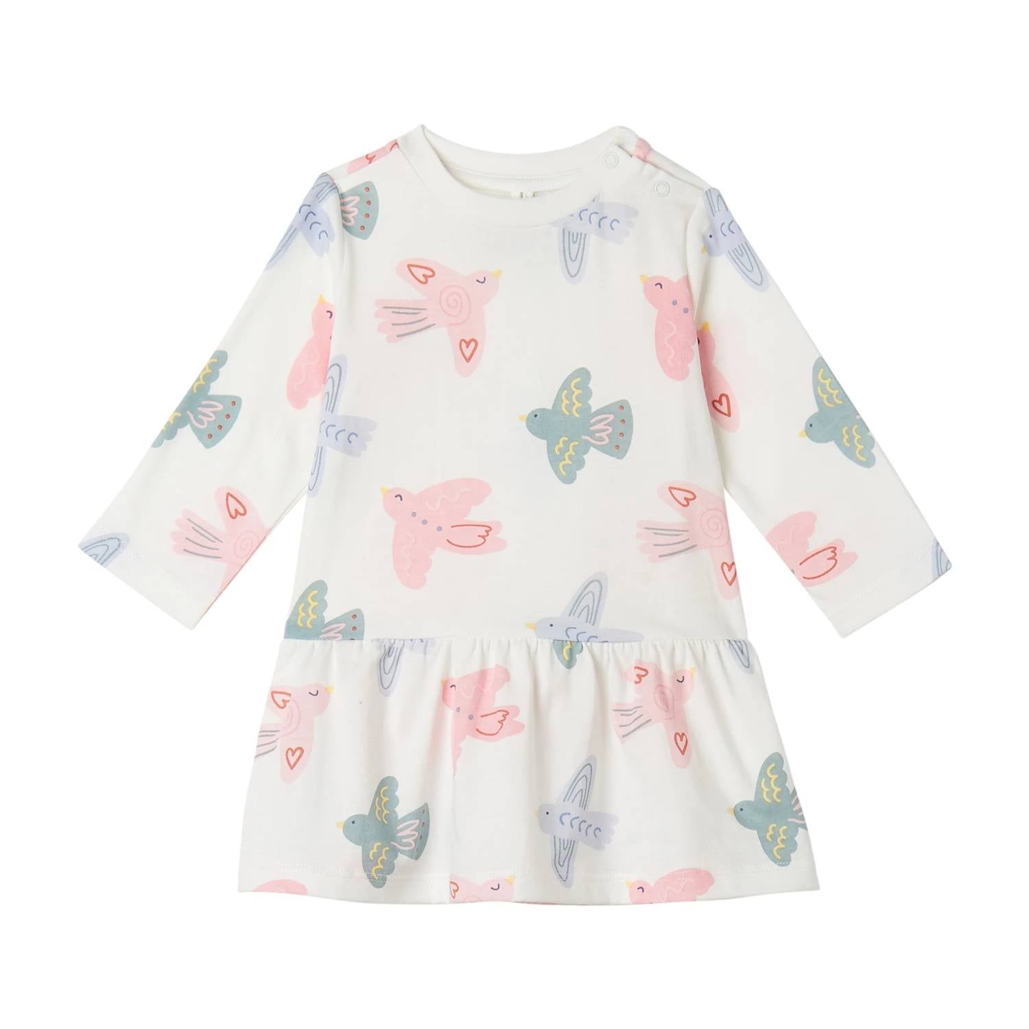 Stella Mccartney - Baby Girl Long Sleeve Birds Dress