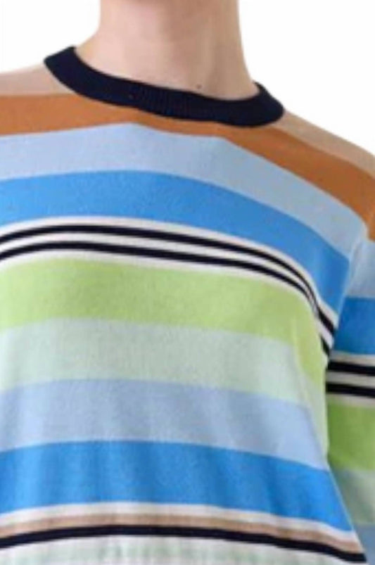 Brodie Cashmere - Ivy Stripe Crew Neck Sweater
