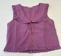 Wishlist - Ruffled Collar Plaid Blouse