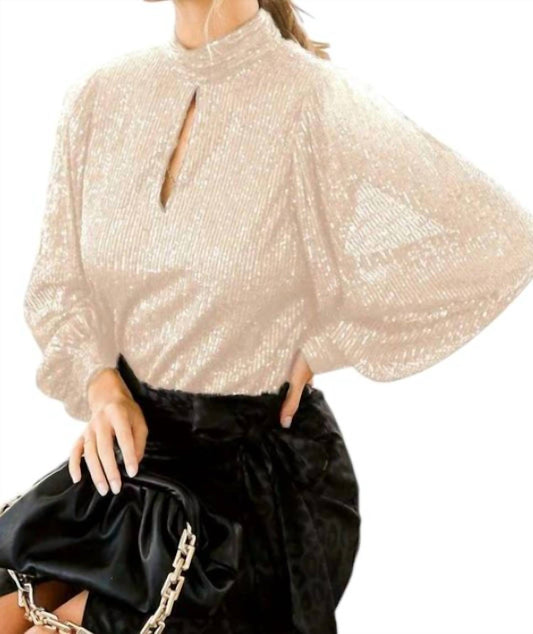 Vine & Love - Kylie Keyhole Sequin Top