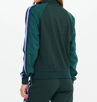 THE UPSIDE Maneki Pari Zip Jacket in green - women's jacket - detail view