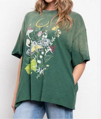 Blue Velvet - Natural Print Mineral Wash Tee