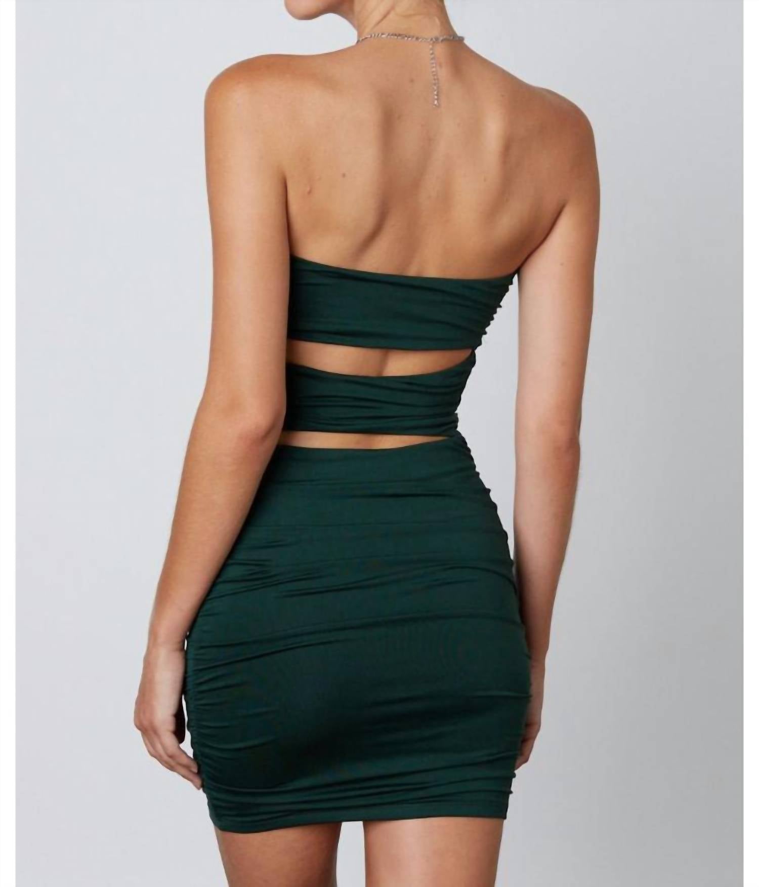 Cason Couture - The Macy Strapless Cut Out Bodycon Mini Dress