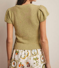 Forte - Puff Sleeve Knit Top