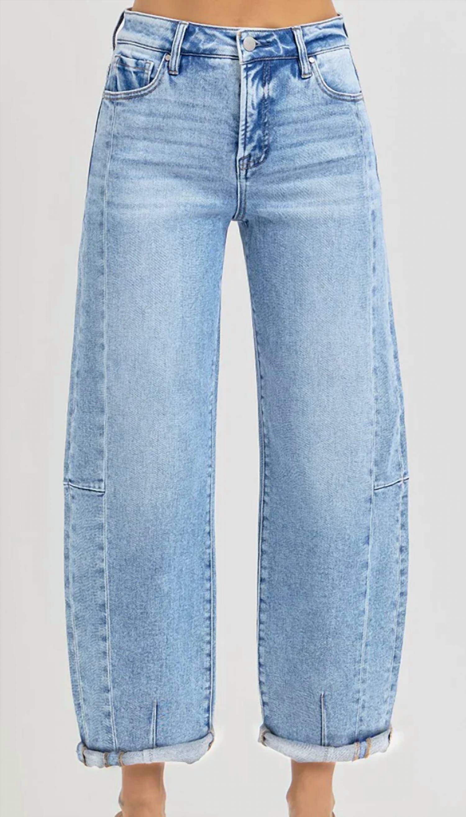 Risen - High Rise Barrel Jeans