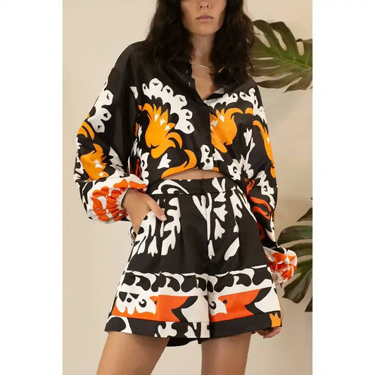 Mulla - Heavy Soft Shirt Jacket And Short Set