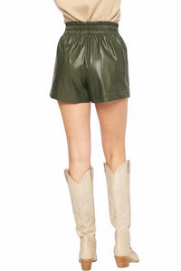Entro - Katy Vegan Leather Shorts