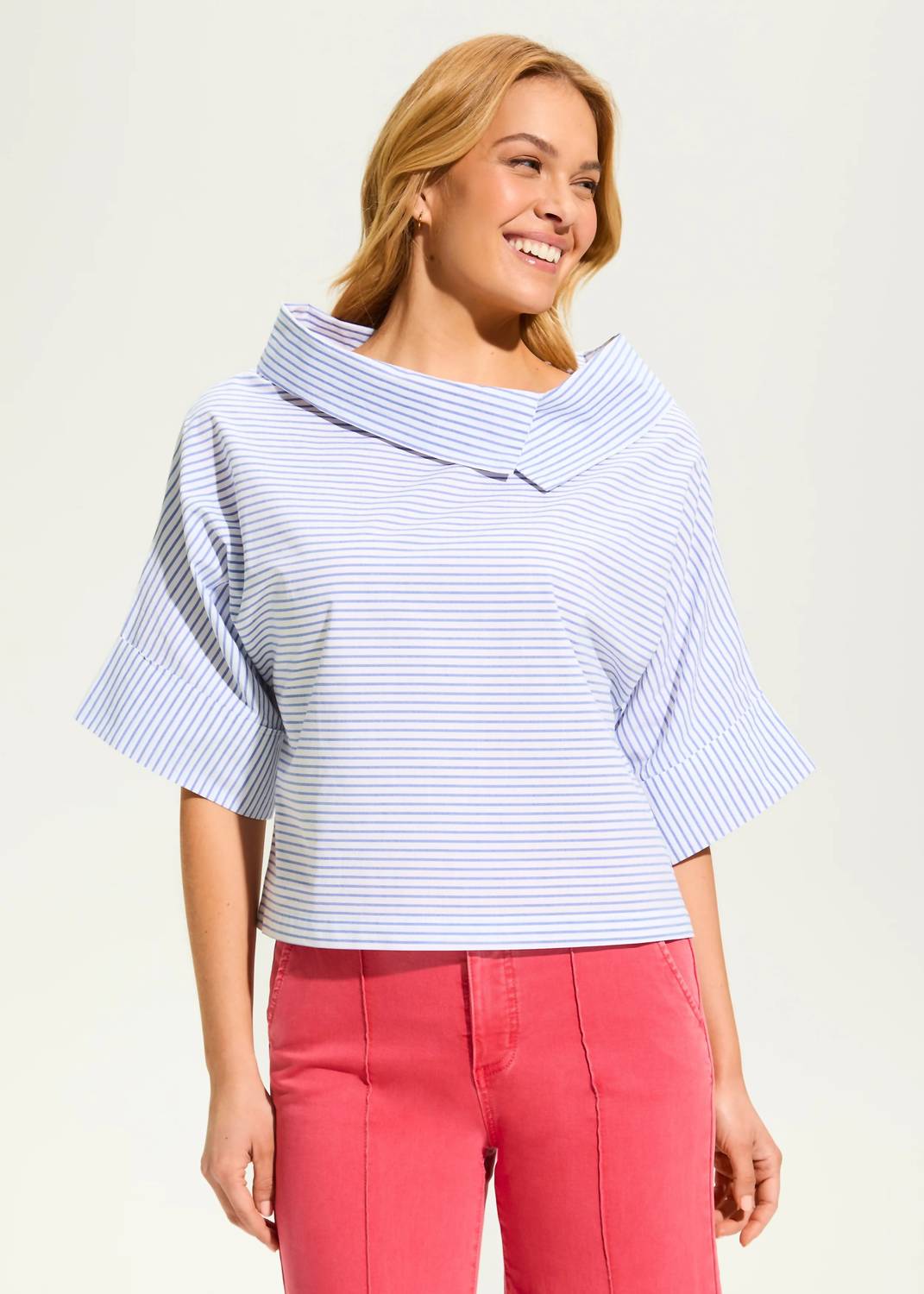 Fdj - Women's Carlotta Crossover Neck Popover Top