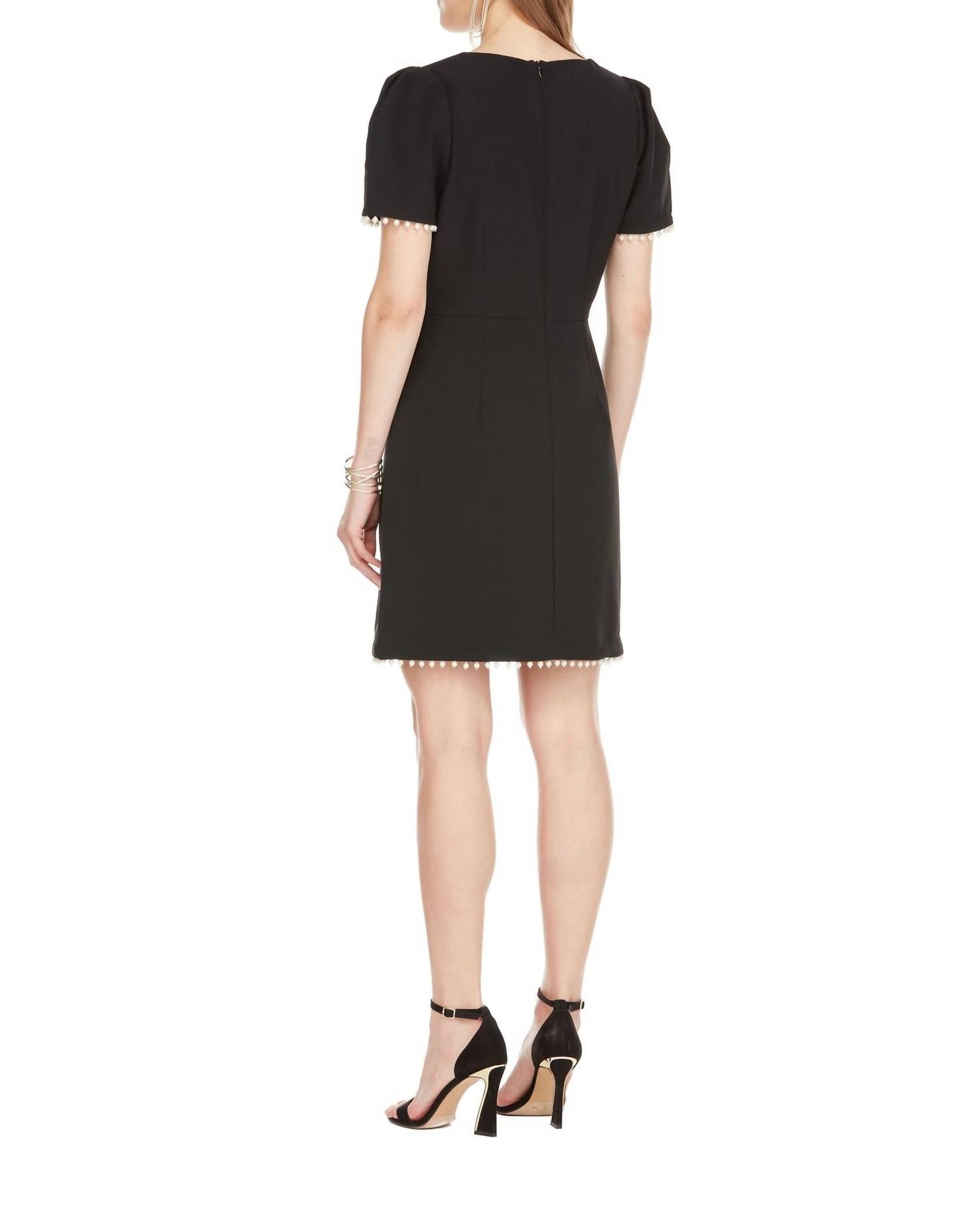 Jade Melody Tam - Pearl Trim Mini Dress