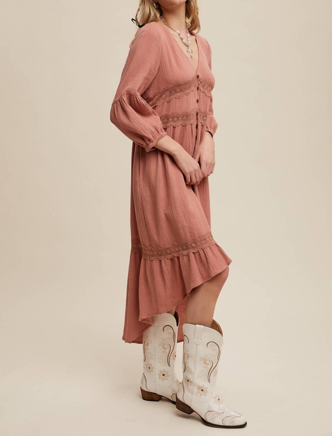 Listicle - Brenen Boho High-Low Dress