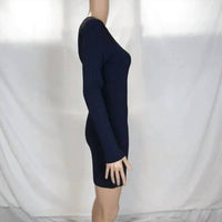 A.L.C. - Women's Stretch Ribbed Long Sleeve Mini Dress