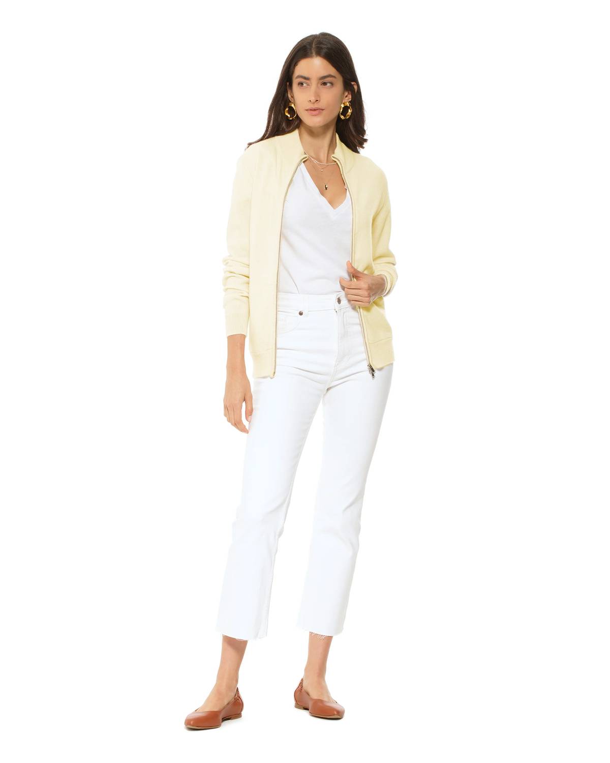 Monticelli Cashmere - Women's Pure Cashmere Zip Cardigan