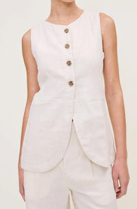 DL1961 - Women's Amalie Button Down Top in flax - women's jacket