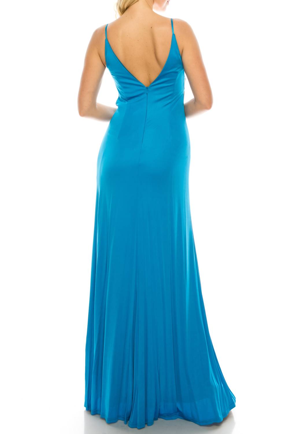Aidan Mattox - Strappy & Plunging Evening Dress