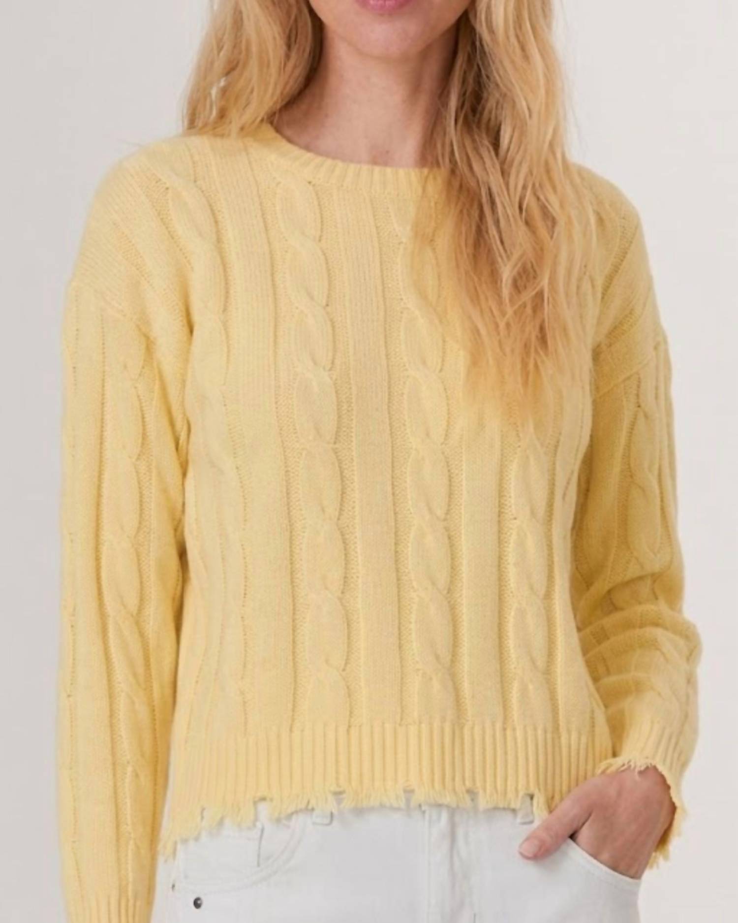 J. Society - Cable Crewneck Sweater