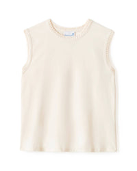 Cartolina Nantucket Women's Logan Crew Neck Tank Top in optic white - women's tank top