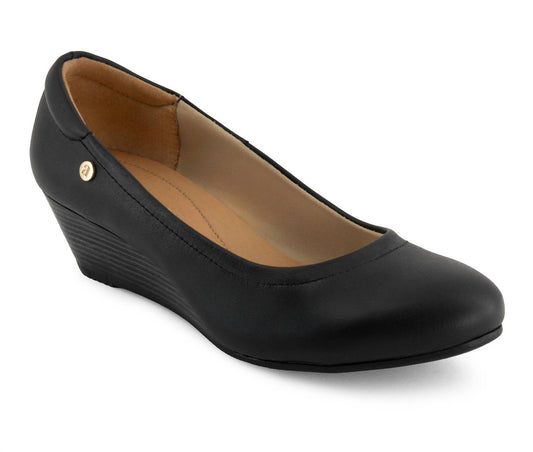 Andrea - Women's Leather Wedge Loafers