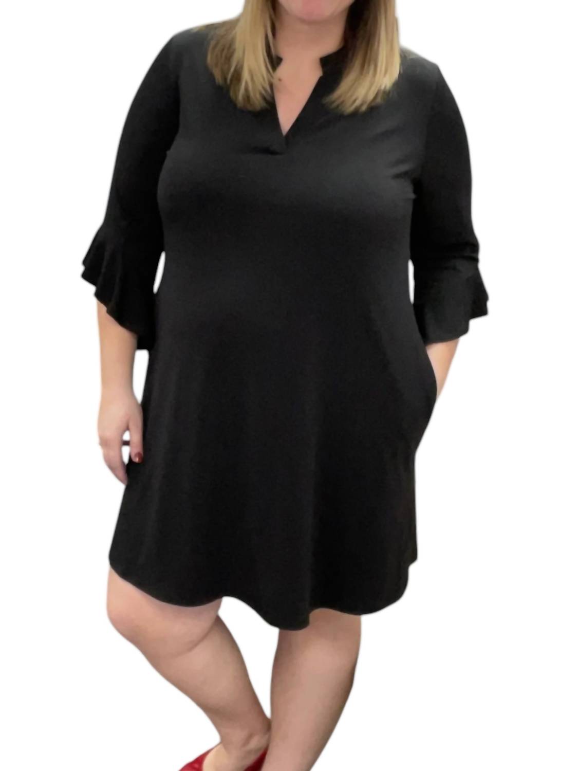 Honeyme - Gabby Ruffle Sleeve Dress