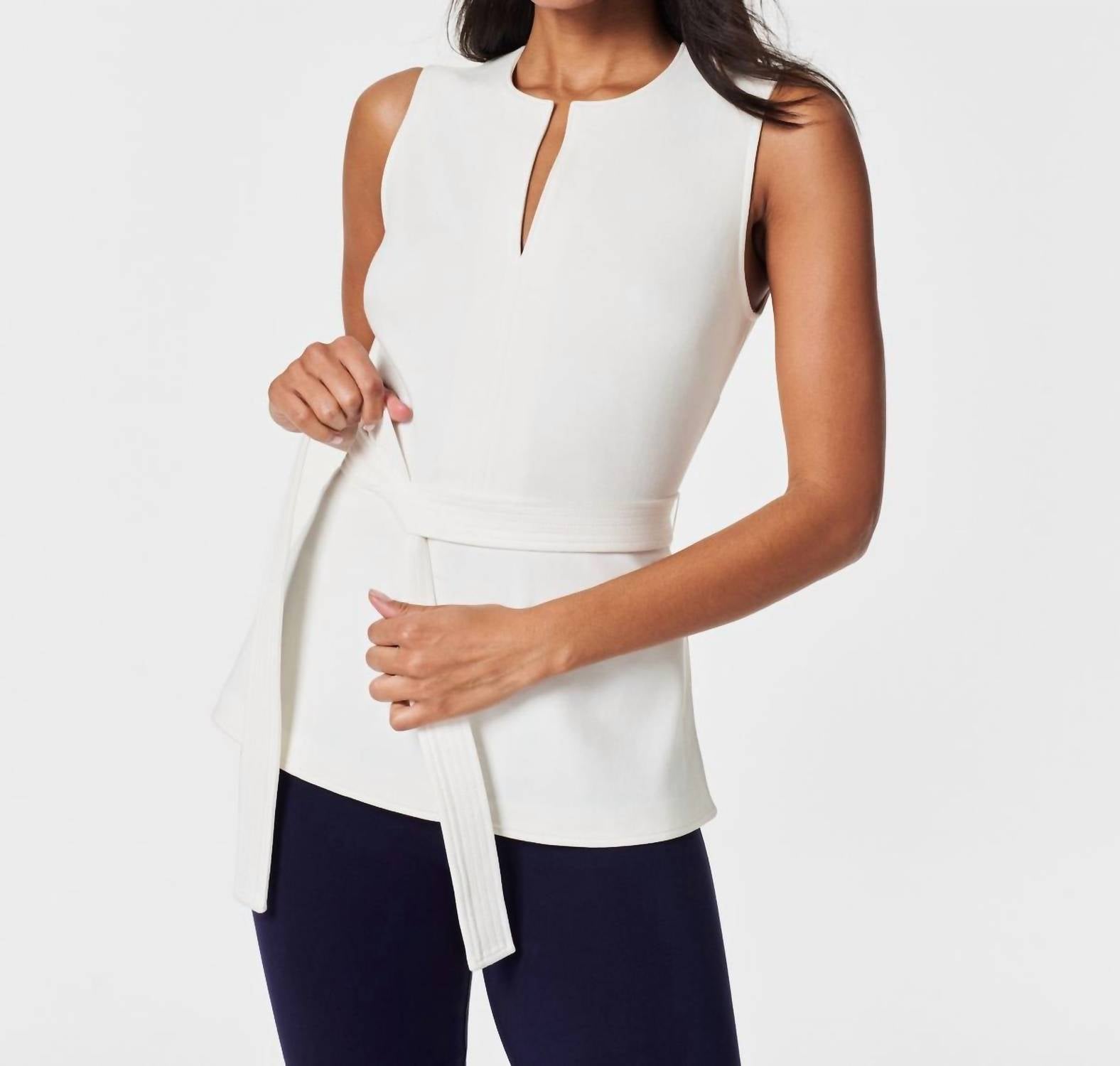 Spanx - Ponte Contrast Tie Top
