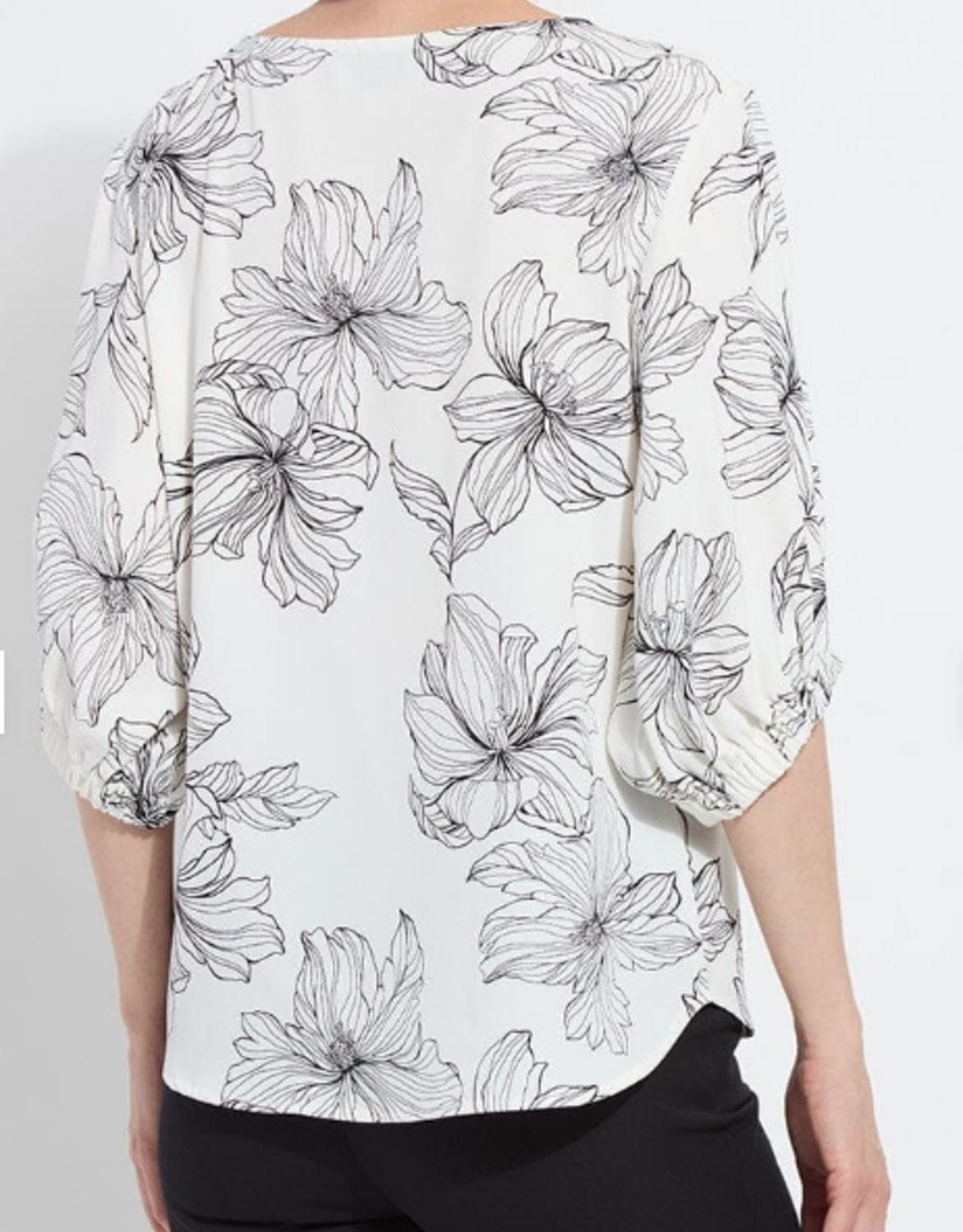 Lysse Veda Boat Neck Balloon Sleeve Blouse in tre chic - women's blouse - alternate view