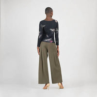 Clara Sunwoo - Brush Print Soft Side-tie Sweater