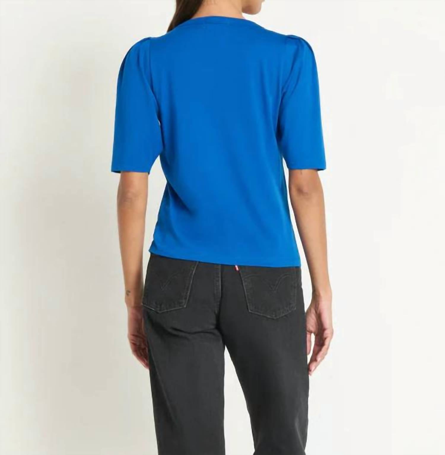 Nation LTD Nahal Top in sapphire 2 - women's shirt - alternate view