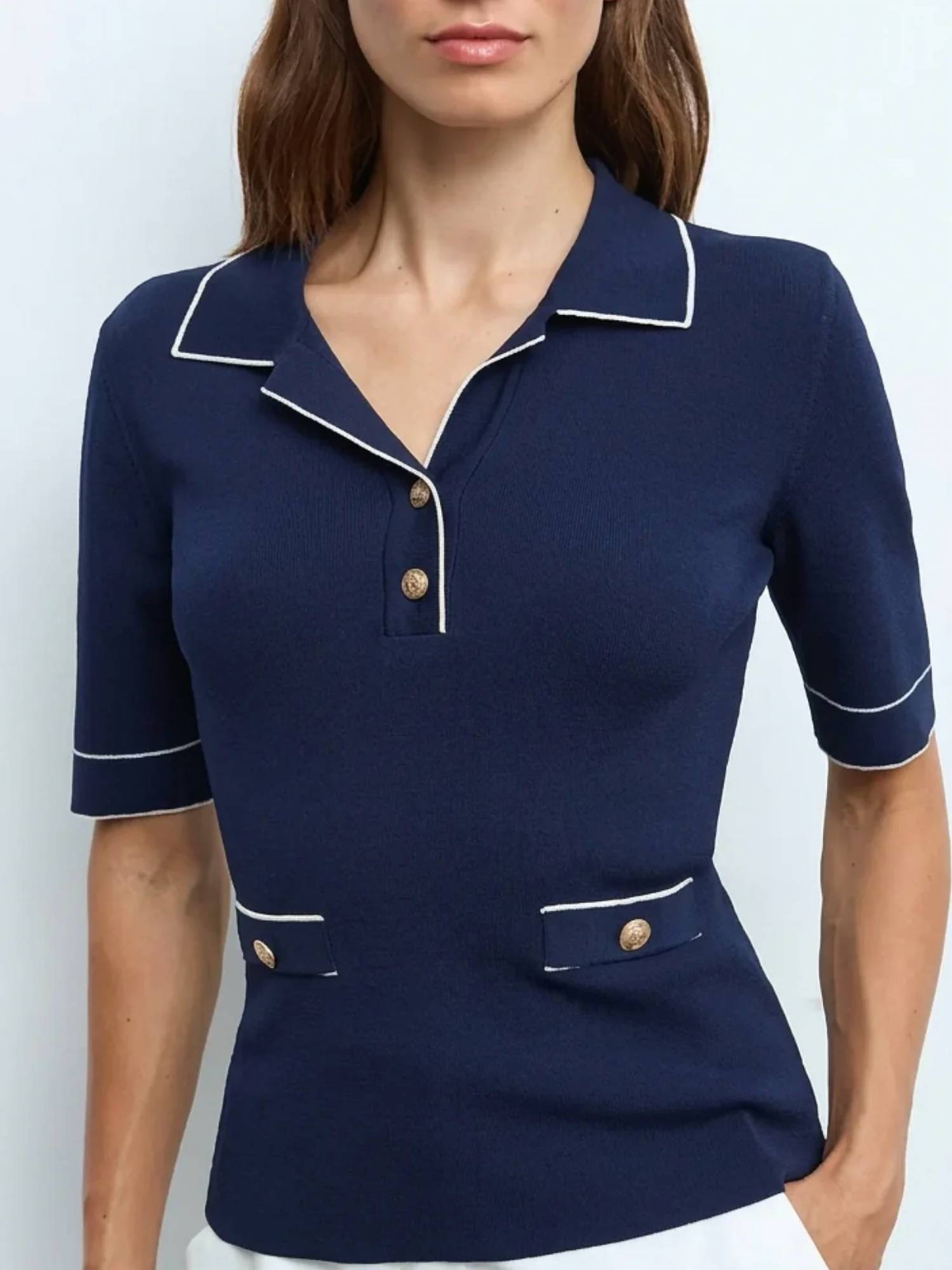 Aldo Martins - Short Sleeve Knit Polo Top