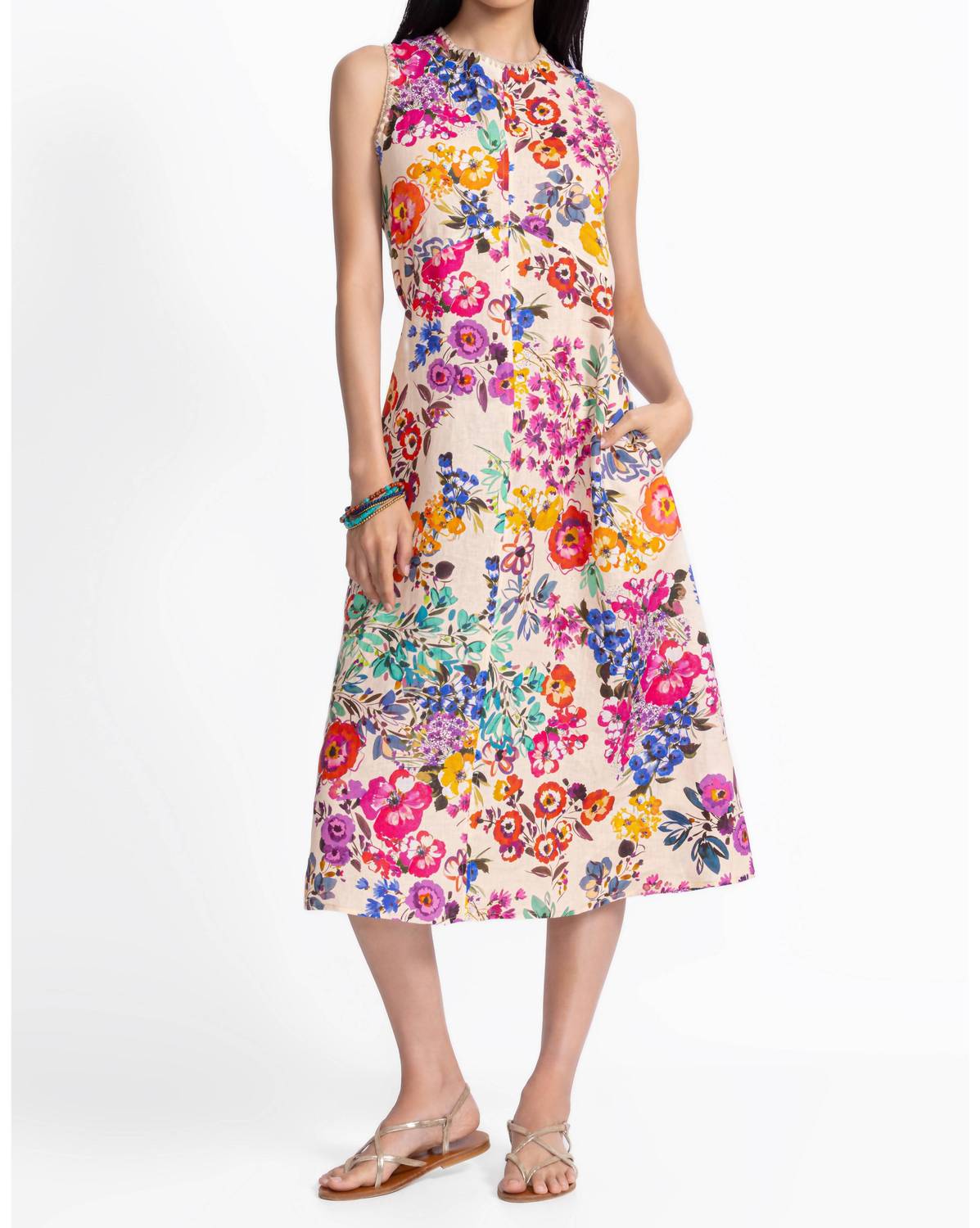 Johnny Was - Linen Chevron Tank Dress