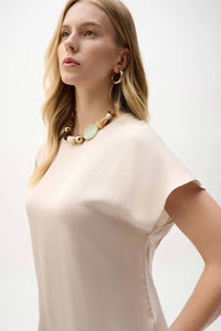 Joseph Ribkoff - Satin And Silky Knit Straight Top