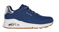 Skechers Women's Uno-shimmer Away Shoes in navy silver - women's sneaker