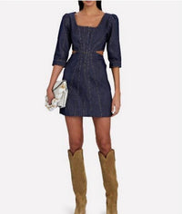 Cinq A Sept - Lani Cut-out Denim Mini Dress
