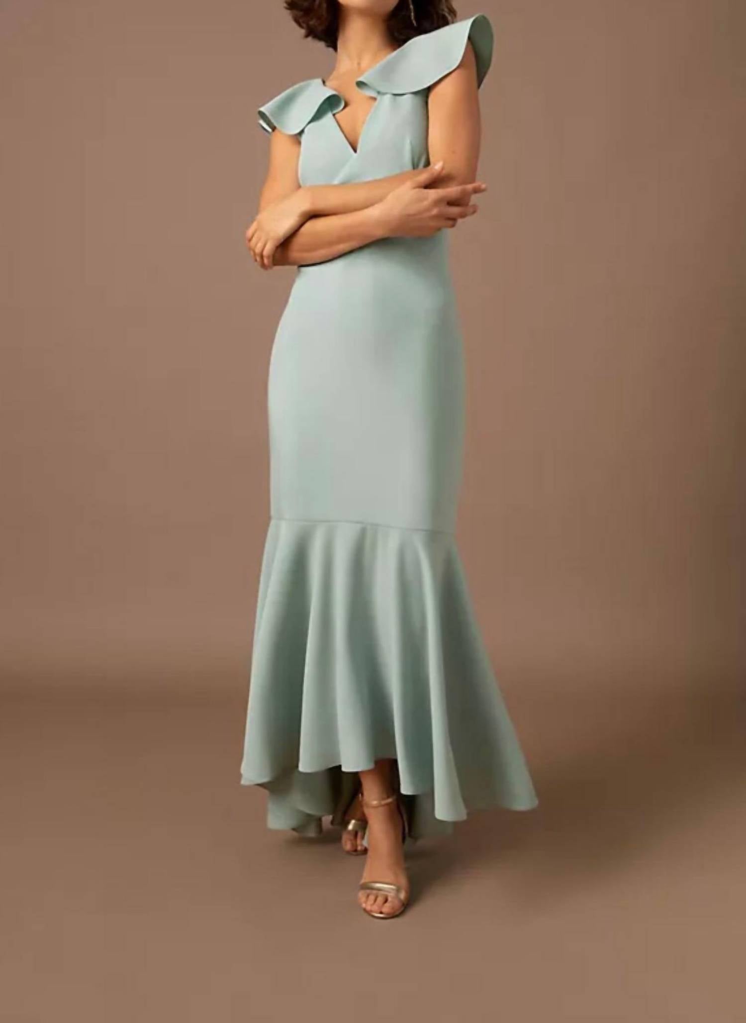 Sachin & Babi - Nonnette Flutter Sleeve Mermaid Gown