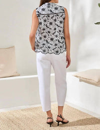 Tribal - Embroidered Floral Blouse