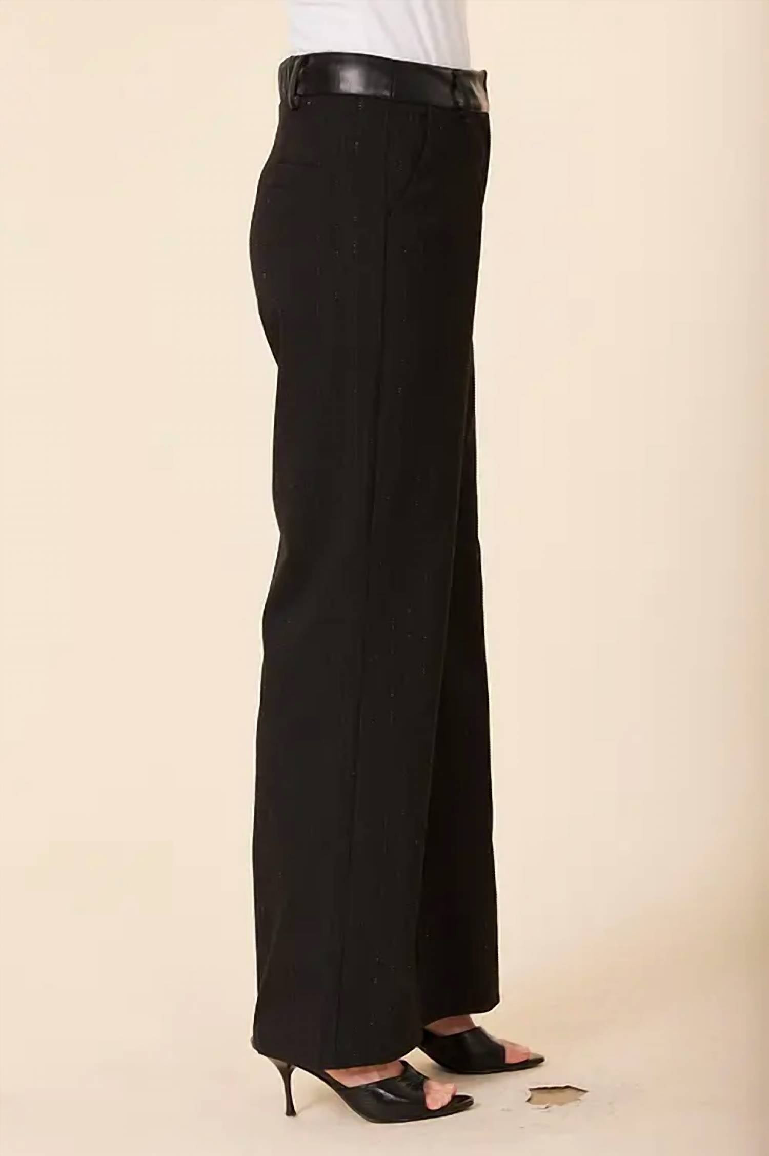 Dolce Cabo - Pinstripe Sparkle Pants