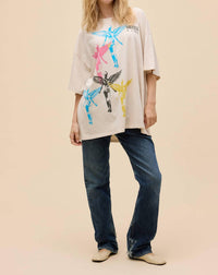 DAYDREAMER Nirvana Angel Stamps Tee in dirty white - women's t-shirt
