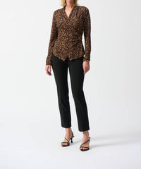 Joseph Ribkoff - Wrap Animal Print Top