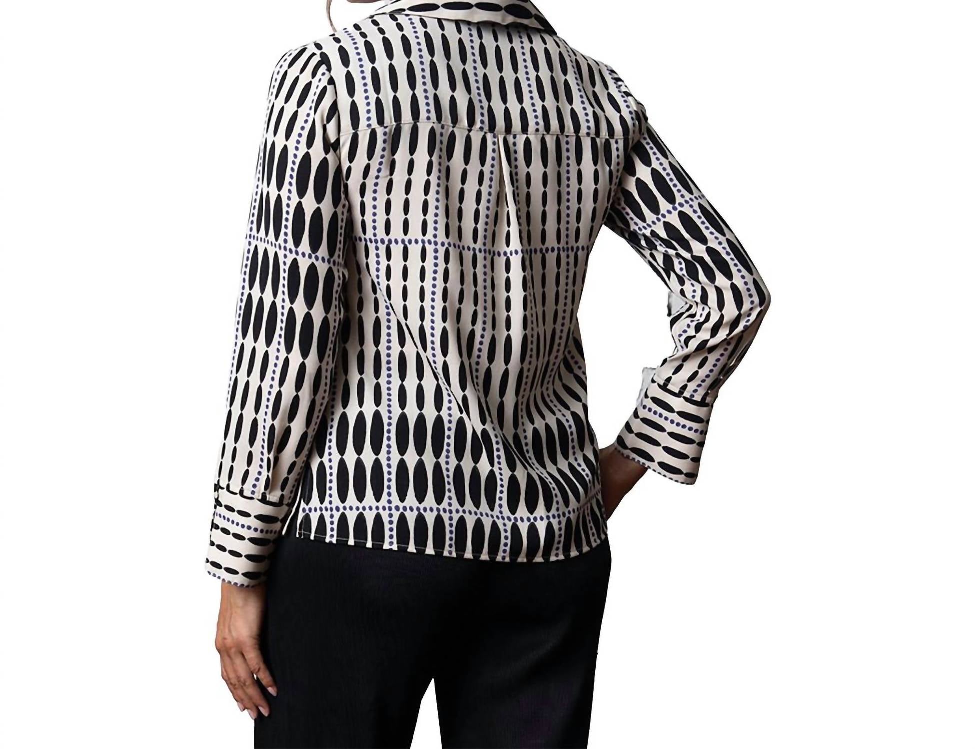 Olivia By Habitat - Crepe Georgette V-neck Buttondown Shirt