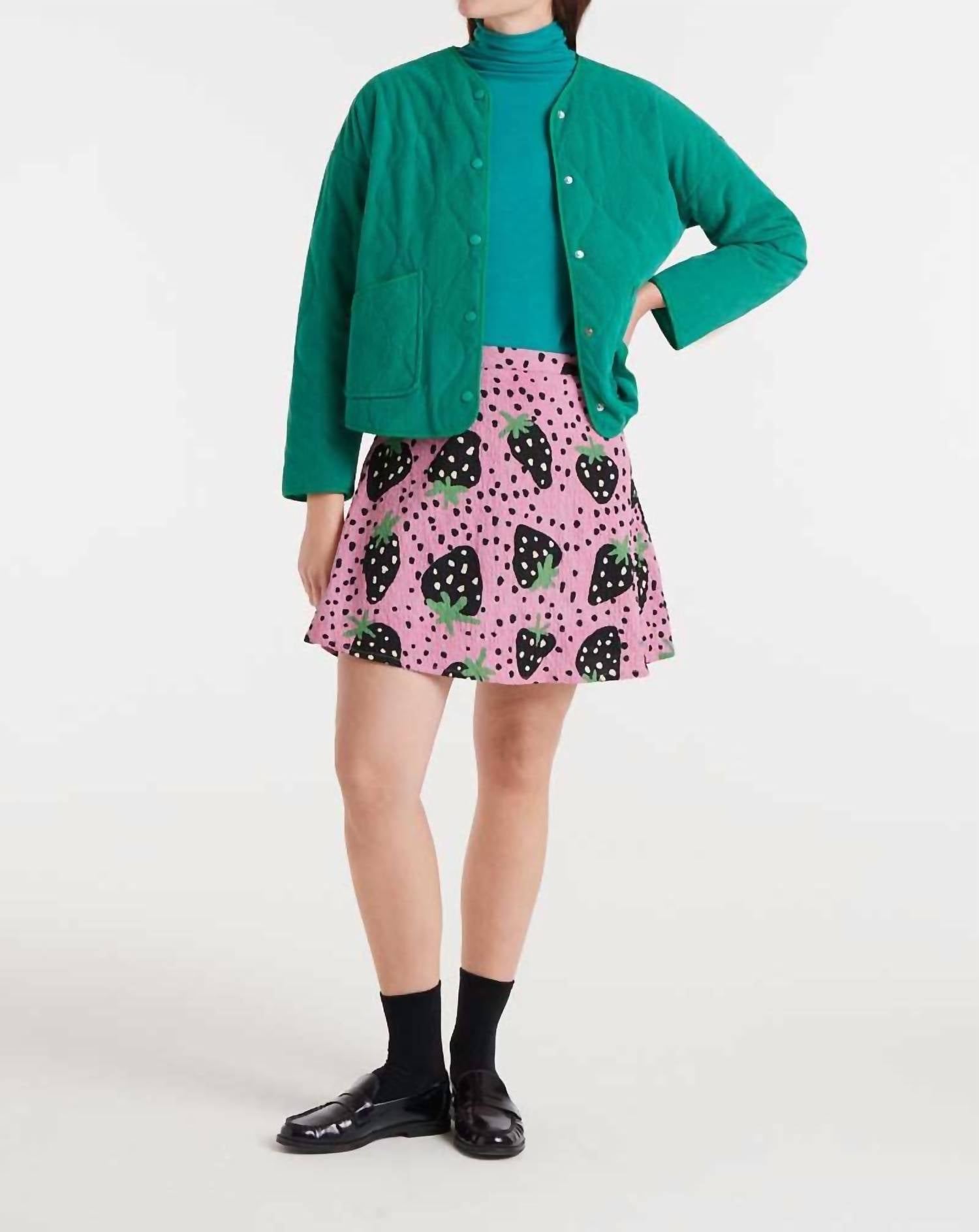 Compania Fantastica - Strawberry Polka Dot Mini Skirt