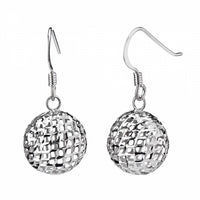 Gold & Honey - Women's Set Of Mesh Drop And Diamond Cut Stud Earrings