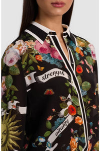 Alice + Olivia - Willa Printed Silk Button-up Shirt