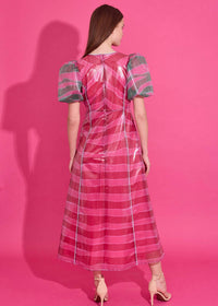 Alden Adair Jillian Midi Dress in ziggy lipstick - women's dress - detail view