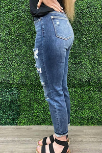 Judy Blue - Women's Emily Distressed Boyfriend Jeans