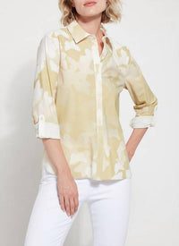 Lysse Connie Button Down Shirt in floating shadows - women's shirt