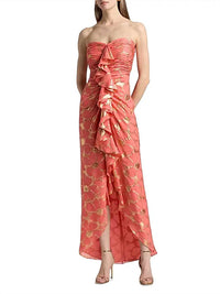 Ramy Brook - Daisy Goldie Floral Strapless Gown