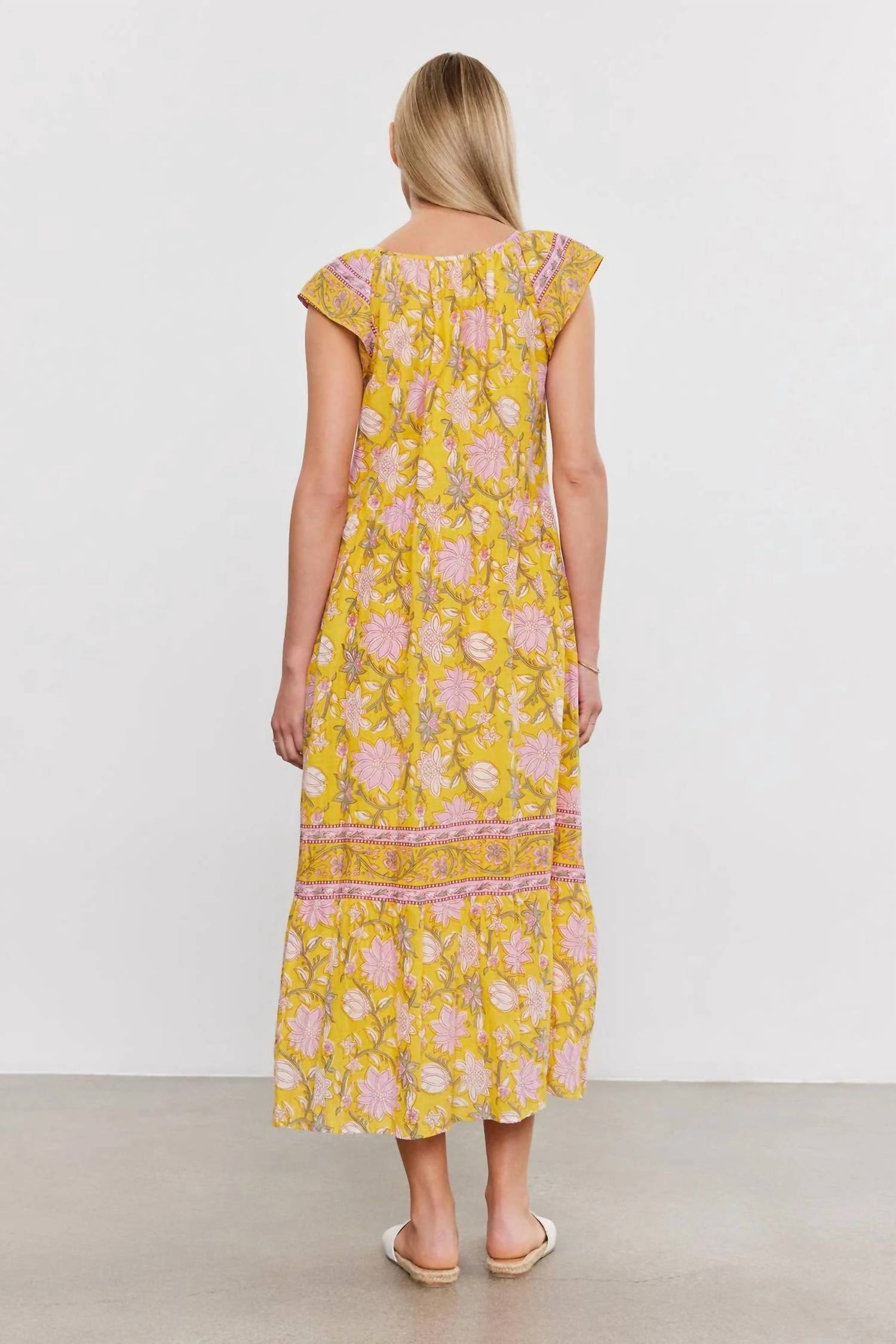 Velvet by Graham & Spencer Jazlyn Dress in sunburst - women's dress - detail view