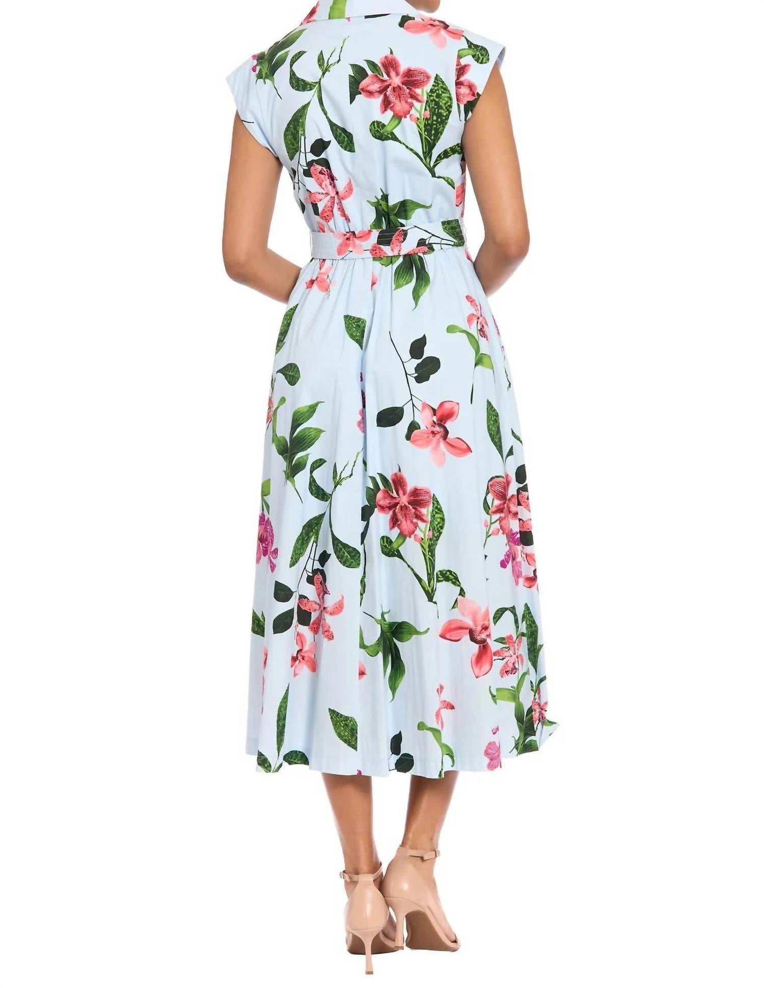 London Times - Rosemary Cotton Belted Shirt Dress