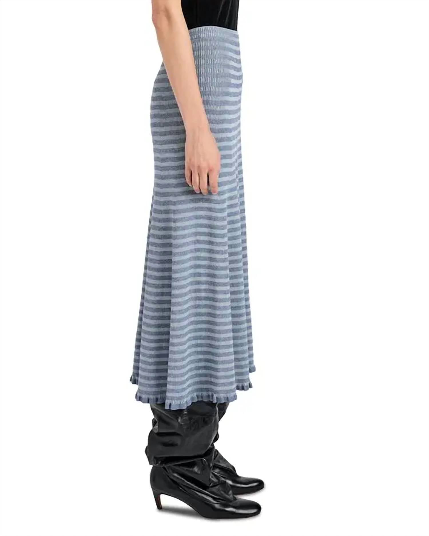 Proenza Schouler Stina Midi Skirt in slate - women's skirt - alternate view