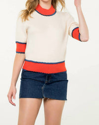 Thml - Short Sleeve Colorblock Knit Top