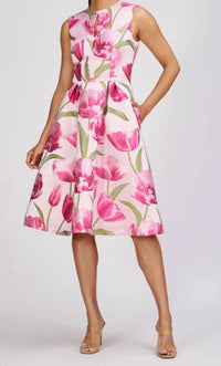 Kay Unger Farryn Dress in pink - women's dress